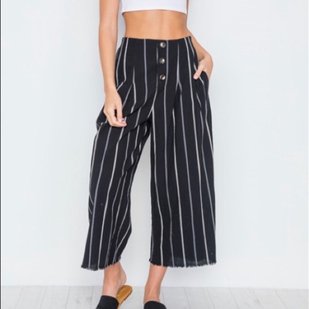💕Black Wide Leg Boho Pants
